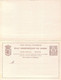 Entier Postal Third Issue Of 1889 Avec Réponse Payée (still Attached ) - Etat Indépendant Du Congo - Matadi à Bruxelles - Stamped Stationery