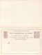 Entier Postal Third Issue Of 1889 Avec Réponse Payée (still Attached ) - Etat Indépendant Du Congo - Matadi à Bruxelles - Entiers Postaux