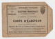 VP19.507 - BORDEAUX 1912 - Carte D'Electeur - Mr Jean - Baptiste DUMONT Dessinateur - Sonstige & Ohne Zuordnung
