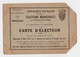 VP19.507 - BORDEAUX 1912 - Carte D'Electeur - Mr Jean - Baptiste DUMONT Dessinateur - Other & Unclassified