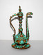 RARE ANCIENNE VERSEUSE & APPLIQUE ATYPIQUE ORIENTALE - BRONZE + PERLE AGATE VERT       (2501) - Arte Oriental