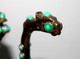 Delcampe - RARE ANCIENNE VERSEUSE & APPLIQUE ATYPIQUE ORIENTALE - BRONZE + PERLE AGATE VERT       (2501) - Oriental Art