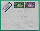 YT N°302 + 309 ST PIERRE ET MIQUELON LETTRE PAR AVION POUR LE GAULT PERCHE LOIR ET CHER 1948 COVER FRANCE - Covers & Documents