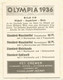 GERMANY. 1936. SMALL PHOTO CARD. OLYMPICS. SAILING. BISCHOFF, RAGCHELLAND & WEISS. BILD 110 – CREMER. - Bekleidung, Souvenirs Und Sonstige