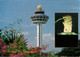 ! Moderne Ansichtskarte 1993, Singapore Airport, Singapur Flughafen, Tower - Aérodromes