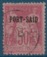 Colonies France Port Said N°14 50c Rose N/B Oblitéré TTB Signé SCHELLER - Usati