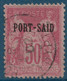Colonies France Port Said N°14 50c Rose N/B Oblitéré TTB Signé SCHELLER - Gebraucht