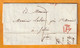 1812 - Marque Postale P Dans Triangle Ouvert PARIS En Rouge Sur Lettre Pliée Avec Corresp De 2 Pages Vers Salins, Jura - 1801-1848: Précurseurs XIX