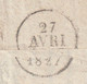 1827 - Marque Postale P30P TOULOUSE Sur Lettre Pliée Avec Correspondance De 3 Pages Vers Besançon - Dateur En Arrivée - 1801-1848: Précurseurs XIX