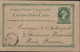 Carte Postal Entier Règne De Victoria 2ct Vert CAD STE ANNE DE LA POCATIERE QUE DE 15 90 Région Quebec Pr Paris - 1860-1899 Regering Van Victoria