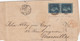 LETTRE. 1868. PAIRE VERTICALE 2p. PD. LONDRES POUR MARSEILLE. ANGL. PAR CALAIS - Storia Postale