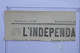 AF9 FRANCE SUR BEAU FRAGMENT JOURNAL   13 02 1870  TIMBRE IMPERIAL L INDEPENDANT DU TARN .+AFFRANCH. PLAISANT - Instructional Courses