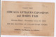 Chicago Antique Exposition  1938/ Hobby Fair, Mgazine For Coin Philately Medel, Weapon, Old Printing, Glass, China, - Autres & Non Classés