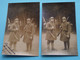 Class 1923 Kamp ( Géén / Ne Pas ID ) > ( Zie / Voir Scans ) Format CP / PK ( 2 Pcs. ) Bewapend / Uniform ! - War, Military