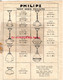 75- PARIS-PUBLICITE PHILIPS -ECLAIRAGE LAMPE PHILILITE -ELECTRICITE - IMPRIMERIE BOSCAGE - Reclame