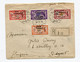 !!! SYRIE, SERIE PA N°22/25 SUR LETTRE RECO PAR AVION DE DAMAS POUR BUDAPEST DU 29/9/1924 - Covers & Documents