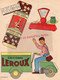 59- ORCHIES- RARE PUBLICITE CHICOREE LEROUX A COLORIER-BALANCE- SCOOTER LIVRAISON - EDITEUR LACROIX LEBEAU PARIS - Publicités
