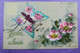 Handpainted  Postcard 4 X Cpa Celluloid Peint A La Main. Handcrafted. - Nieuwjaar