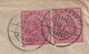 1913 - Enveloppe De BOMBAY Mumbai, Inde, GB Vers PARIS, France - PER BOOK POST - 6 Pies - 2 X 3 Victoria Stamps - 1911-35 Roi Georges V