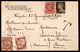 Regno - Vittorio Emanuele III - Cartolina Per La Francia Con 10 Cent Imperiale + 20 Cent Marca Da Bollo Da Napoli Ferrov - Unclassified