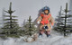 Delcampe - Christmas Tree Toy. Vanyusha On A Walk. From Cotton. 12 Cm. New Year. Christmas. Handmade. - Kerstversiering