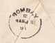 1891 - QV - Entier Postal Enveloppe 2 Annas 6 Pence De Bombay Mumbai, Inde, GB Vers London, GB - 1882-1901 Imperium