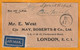 1929 - Enveloppe Par Avion Special De Karachi, Inde, GB Vers Londres, GB - 8 Anna Stamp - 1911-35 Roi Georges V