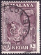 MALAYA KEDAH 1961 10c Deep Maroon SG109a FU - Kedah