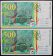 France - 500 Francs - 1994 - PICK 160a.1 / F76.1 - Pr. NEUF (2 Billets) - 500 F 1994-2000 ''Pierre En Marie Curie''