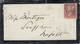 VICTORIA ONE PENNY ROUGE N°26 Oblitération N°794 - 26 Janvier 1876 Pour Swaffham - Brieven En Documenten