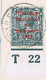 Ireland 1922 Thom Rialtas Ovpt In Red On 4d, Control T22 Imperf, Used On GB 1½d Brown Envelope Dublin To Kent - Covers & Documents