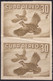 1956-426 CUBA REPUBLICA 1956 30c IMPERFORATED PROOF PAIR BIRD AVES PAJAROS. - Imperforates, Proofs & Errors