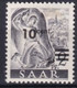 1947 - SARRE/SAAR - VARIETE IMPRESSION SURCHARGE RECTO-VERSO ! YVERT N°216 * MLH - Unused Stamps