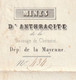 Delcampe - 1845 - Cursive 51 VAIGES Sur Lettre Des Mines D'anthracite De La Bazouge De Chéméré Vers Briolhay Près Angers - 1801-1848: Précurseurs XIX