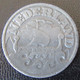 Pays-Bas / Nederland - Monnaies 25 Cents Wilhelmina 1942 En Zinc - 25 Centavos