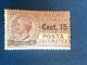 Italien 15 Centisimi Überdruck 20 Centesimi 1927 Postfrisch Posta Pneumatica Michel 268 - Pneumatic Mail