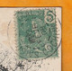 1908 - CPA De Saigon Central, Cochinchine Vers Besançon, France - Affranchissement 5 C - Cachet à Date D' Arrivée - Covers & Documents