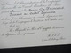 21.10.1927 Einladungskarte Dejeuner Avec Sa Majestre Roi D'Egypte / Le President Compagnie Du Canal Maritime De Suez - Tickets - Vouchers