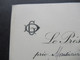 1920er Jahre Einladungskarte Vom Präsident Gaston Doumergue Zum Besuch Sa Majestre Fouad 1. Roi D'Egypte In Paris - Toegangskaarten