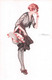 0733 "RAGAZZA CON FIORI - TROTTINS DE PARIS"  MEUNIER ILLUSTRATORE. CART NON SPED - Meunier, S.