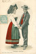 Fantaisie Folklore Costume Alsace Alsacienne Elsässerin Nœud Jupe Jeune Fille Homme Couple Précurseur - Bekende Personen