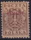 POLEN Levant 1919 3 F Brown With Overprint LEVANT Michel 1 MH - Levant (Turquía)