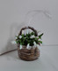 Christmas Tree Toy. Basket With Snowdrops. From Cotton. 8×5 Cm. New Year. Christmas. Handmade. - 3-88-i - Adornos Navideños