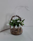 Christmas Tree Toy. Basket With Snowdrops. From Cotton. 8×5 Cm. New Year. Christmas. Handmade. - 3-88-i - Décoration De Noël
