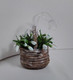 Christmas Tree Toy. Basket With Snowdrops. From Cotton. 8×5 Cm. New Year. Christmas. Handmade. - 3-88-i - Décoration De Noël