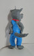 Christmas Tree Toy. Gray Wolf. From Cotton. 13,5 Cm. New Year. Christmas. Handmade. - Adornos Navideños