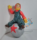 Delcampe - Christmas Tree Toy. Boy On Satellite. From Cotton. 16 Cm. New Year. Christmas. Handmade. - Décoration De Noël