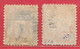 Trinité N°21a (1p) & N°25a 1S (filigrane CC, Dentelé 12,5) 1865-69 O - Trinidad & Tobago (...-1961)