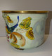 Delcampe - *JOLI CACHE POT CERAMIQUE Nacrée VINTAGE BEQUET Décor OISEAU FLEURS Non Signé E - Béquet (BEL)