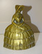 *BELLE GRANDE CLOCHETTE De TABLE BRONZE LAITON FEMME ELEGANTE ROBE CRINOLINE E - Cloches